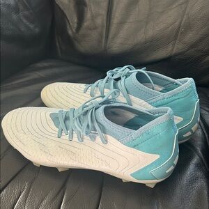 adidas Aqua and White Athletic Shoes